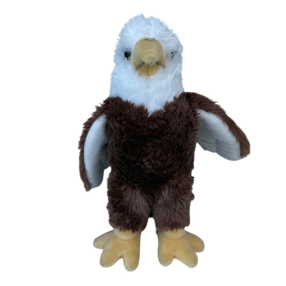 Wildlife Artists Bald Eagle Plush Stuffed Animal Bird 8 Inch 2019 Brown White